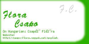 flora csapo business card